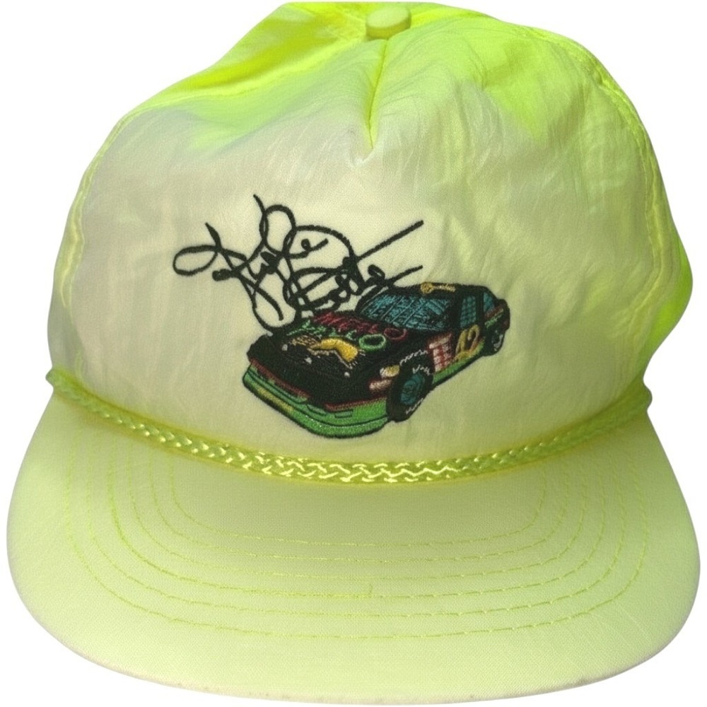 Vintage Kyle Petty Mello Yello 42 NASCAR‎ Snapback Hat Neon Rope Gold Medal